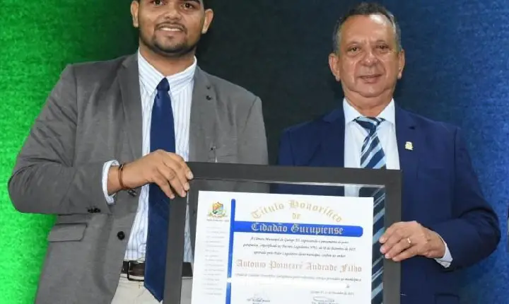Andrade recebe título de Cidadão Gurupiense e destaca trabalho em prol do município