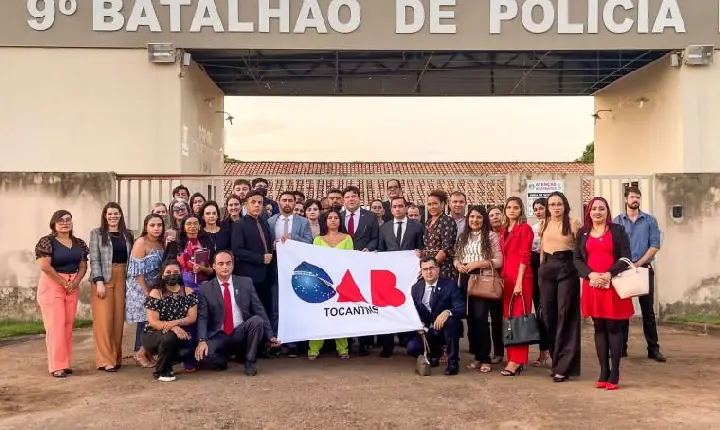 OAB/TO realiza desagravo em frente ao 9º BPM e cobra respeito às prerrogativas da advocacia