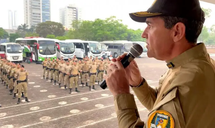 Quase 400 PMs deixam a capital para reforçar segurança no interior do Tocantins durante eleições