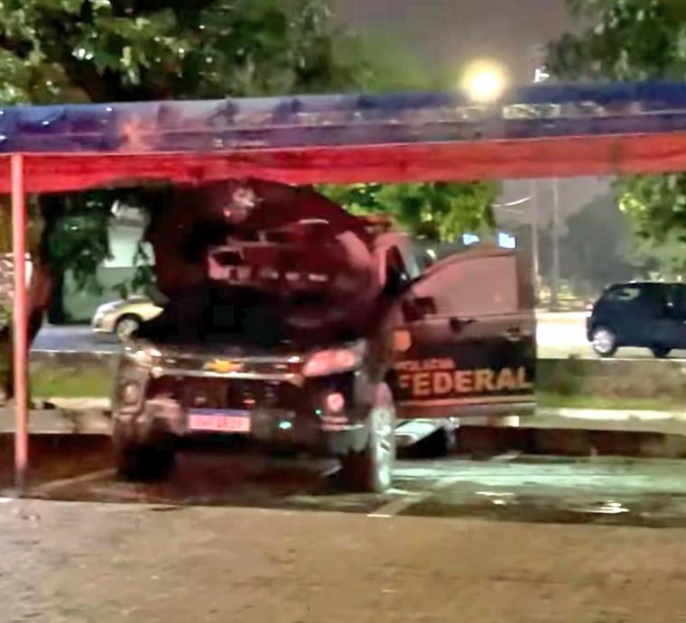 Viatura da Polícia Federal é queimada uma semana após ataque à Polícia Civil em Palmas