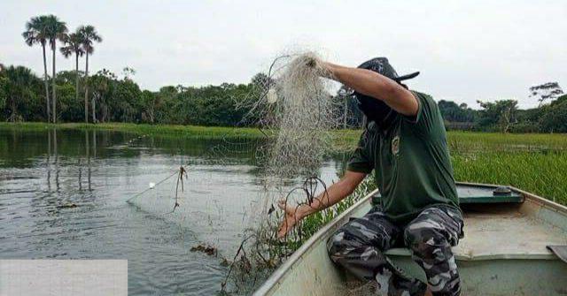 Operação da Naturatins no Bico do Papagaio contra pesca ilegal apreende 3,6 mil metros de redes