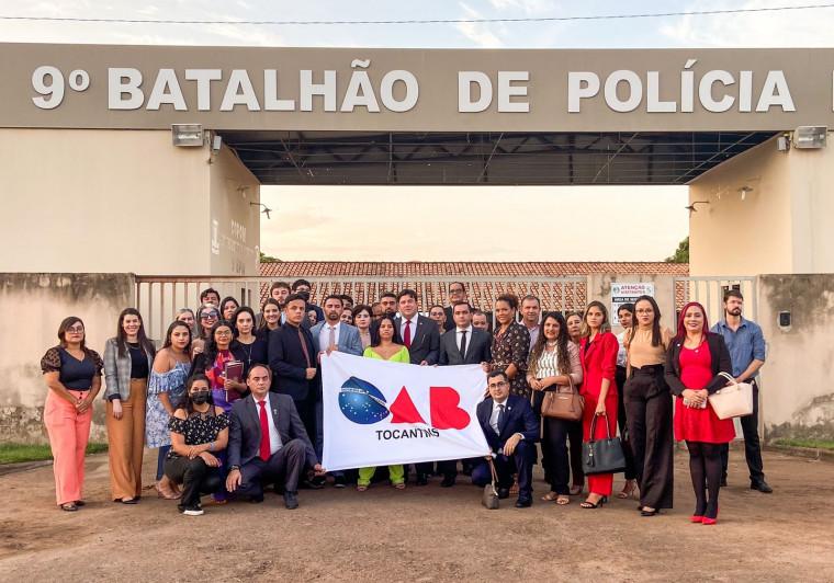OAB/TO realiza desagravo em frente ao 9º BPM e cobra respeito às prerrogativas da advocacia